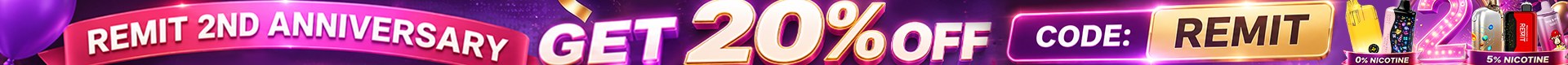 REMIT 2ND ANNIVERSARY 20%OFF SALE